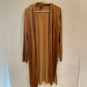 Rue21 Gold Velvet Cardigan